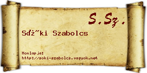 Sóki Szabolcs névjegykártya