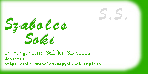 szabolcs soki business card